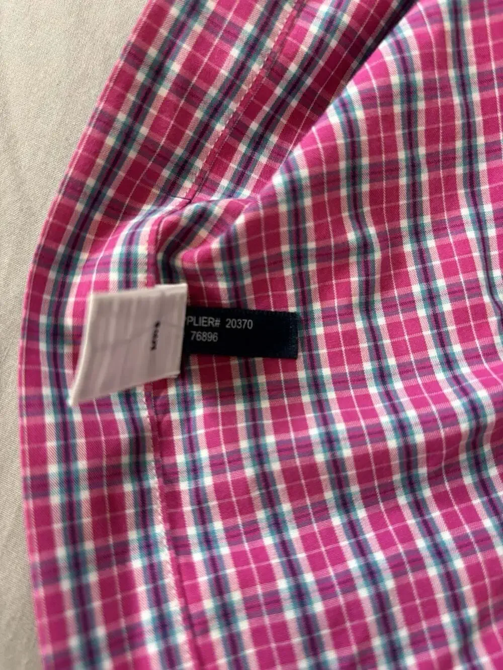 Lauren Ralph Lauren Classic Fit Pink Blue Plaid Dress Shirt 18 34/35 - Picture 7 of 7